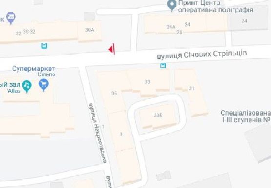 Схема рекламної площини за адресою Сечевых Стрельцов ул., 28а (Артема ул.)