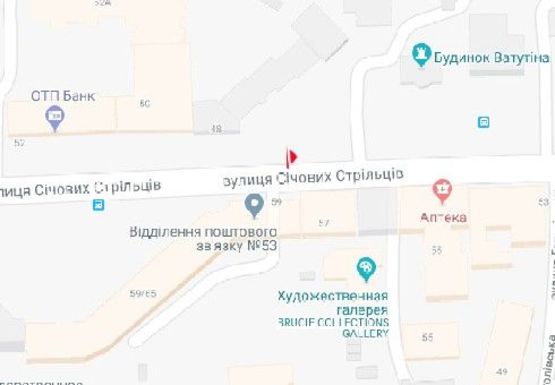 Схема рекламной плоскости по адресу Сечевых Стрельцов ул., 48 (Артема ул.)