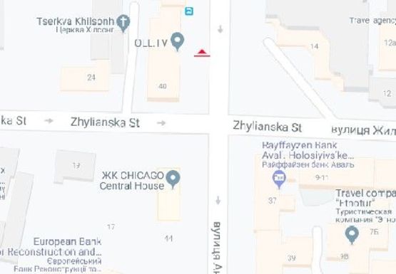 Схема рекламной плоскости по адресу Антоновича ул., 40