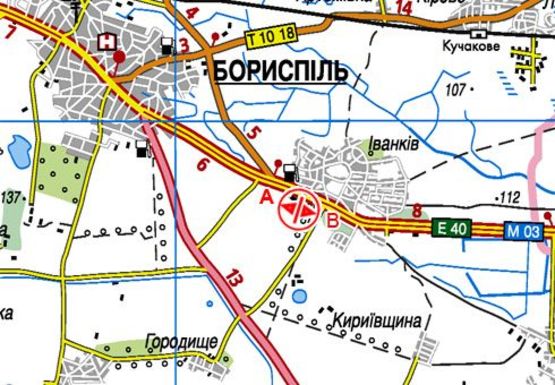 Схема рекламної площини за адресою Трасса M-03, Киев-Харьков, 45700