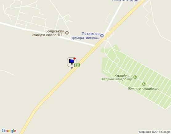 Схема рекламной плоскости по адресу c. Віта-Поштова, траса М-05 Київ-Одеса, км 22+410 право