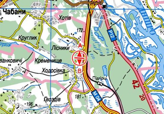 Схема рекламной плоскости по адресу Трасcа Н-01, Новая Обуховская, 21750