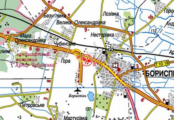 Схема рекламной плоскости по адресу Трасса M-03, Киев-Харьков, 34100