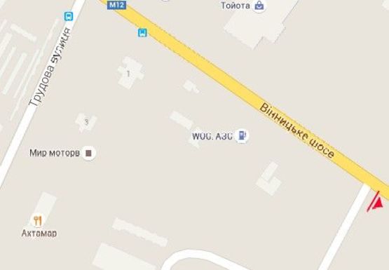 Схема рекламної площини за адресою Винницкое шоссе, 1