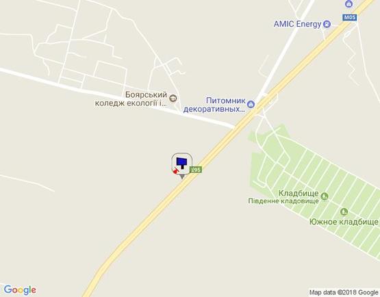 Схема рекламной плоскости по адресу c. Віта-Поштова, траса М-05 Київ-Одеса, км 22+410 право