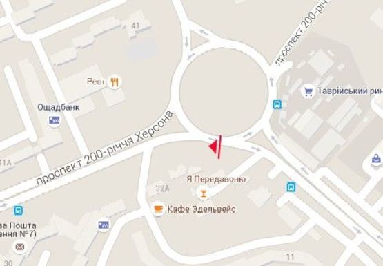 Схема рекламной плоскости по адресу Каховская площадь