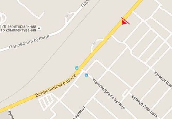 Схема рекламной плоскости по адресу Бериславское шоссе, 6