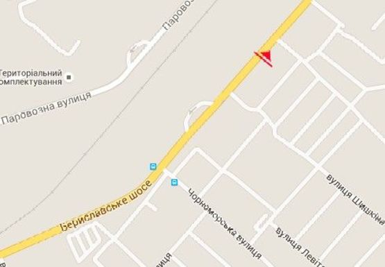 Схема рекламной плоскости по адресу Бериславское шоссе, 6