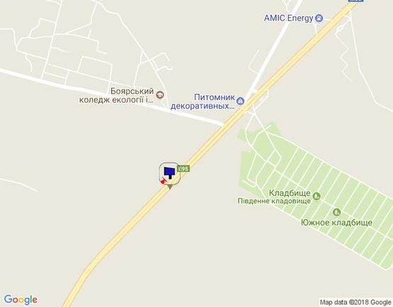 Схема рекламной плоскости по адресу c. Віта-Поштова, траса М-05 Київ-Одеса, км 22+460 ліво