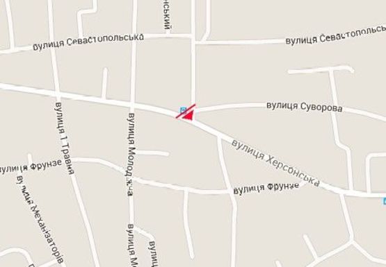 Схема рекламної площини за адресою Херсонское шоссе, 25