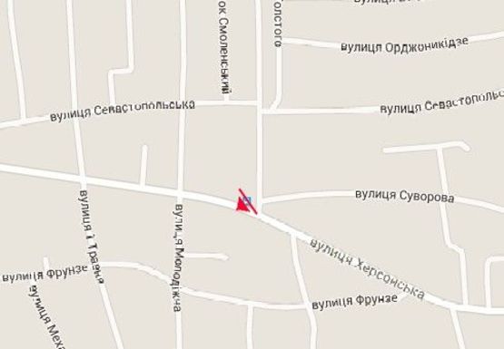 Схема рекламной плоскости по адресу Херсонская ул - Толстого Л ул.