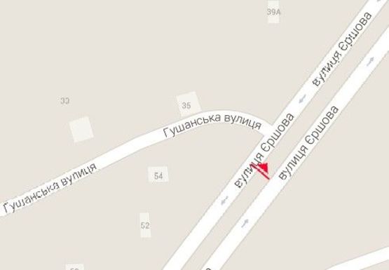 Схема рекламной плоскости по адресу Ершова ул., разделитель (1)