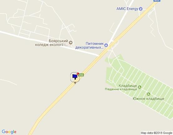 Схема рекламной плоскости по адресу c. Віта-Поштова, траса М-05 Київ-Одеса, км 22+460 ліво