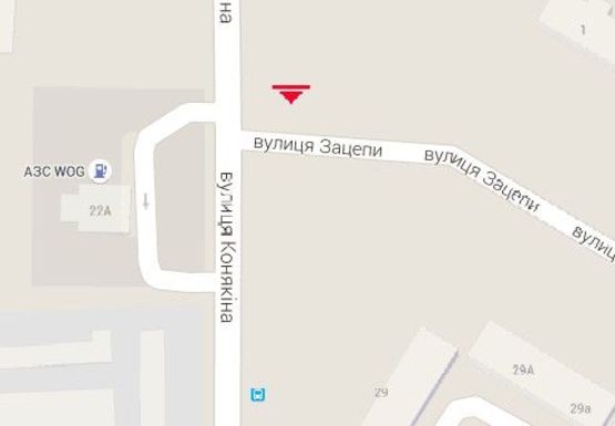 Схема рекламной плоскости по адресу Конякина ул., 19