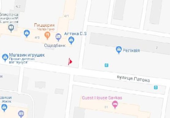 Схема рекламной плоскости по адресу Патона ул., Интер Маркет м-н