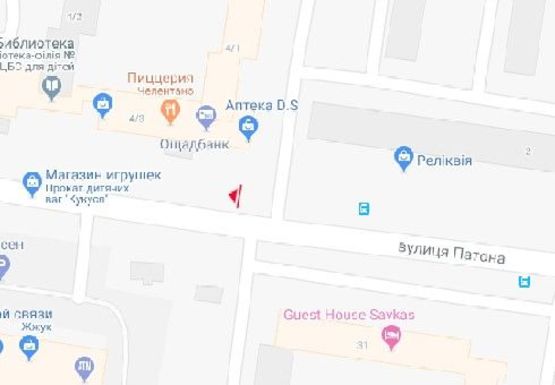 Схема рекламной плоскости по адресу Патона ул., Интер Маркет м-н