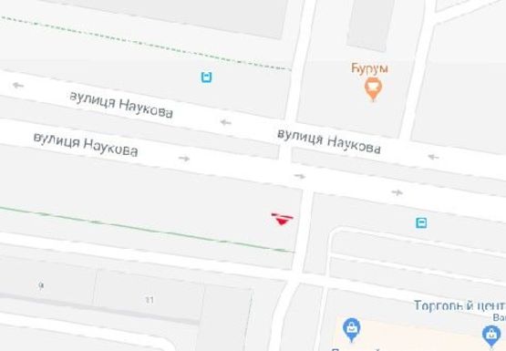Схема рекламной плоскости по адресу Наукова ул.