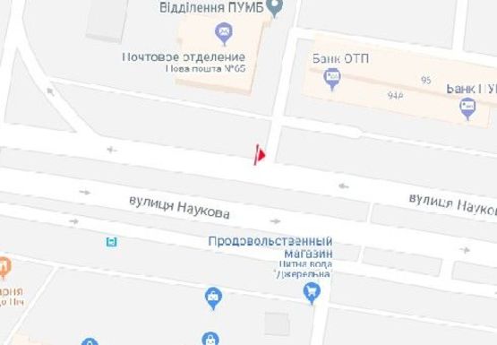 Схема рекламной плоскости по адресу Научная ул., 96
