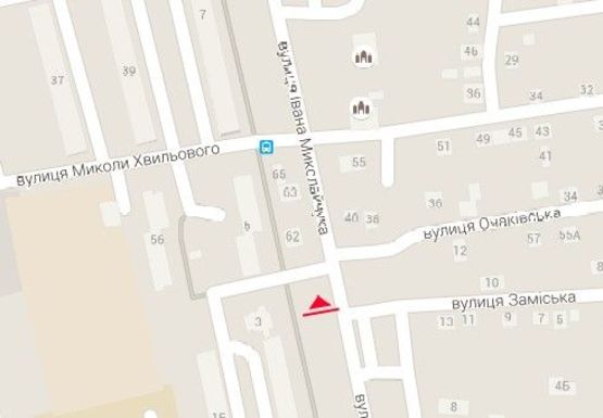 Схема рекламной плоскости по адресу Миколайчука ул., 3