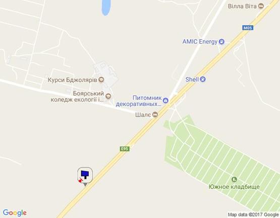 Схема рекламной плоскости по адресу c. Віта-Поштова, траса М-05 Київ-Одеса, км 22+720 право