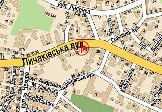 Схема рекламной плоскости по адресу Лычаковская ул., 32