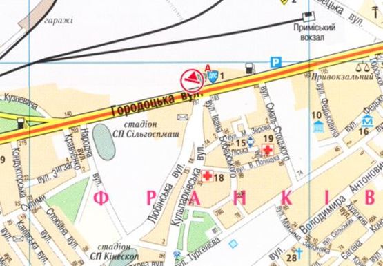 Схема рекламной плоскости по адресу Городоцкая ул., 126