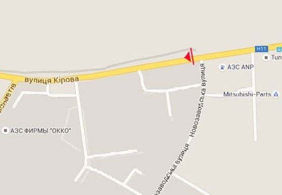 Схема рекламной плоскости по адресу Троицкая ул. - Новозаводская ул.