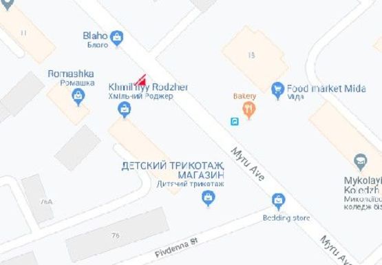 Схема рекламной плоскости по адресу Мира ул., 13