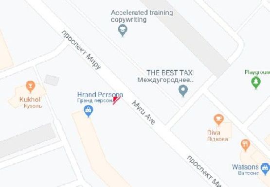 Схема рекламной плоскости по адресу Мира ул., 21