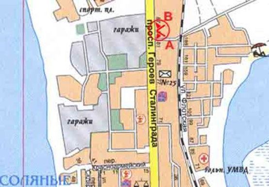 Схема рекламной плоскости по адресу Героев Сталинграда пр., 85 (выезд)