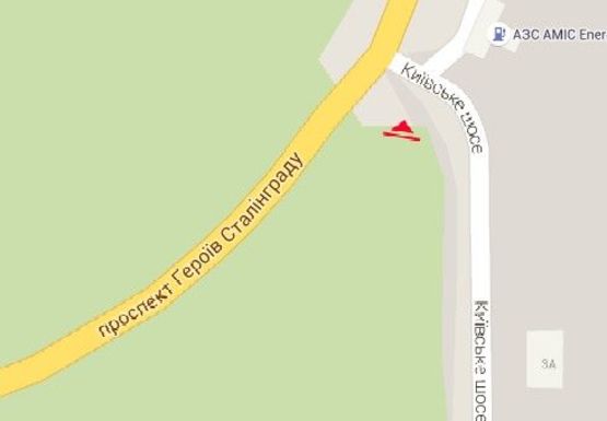 Схема рекламной плоскости по адресу Героев Сталинграда пр. - Темвод, въезд