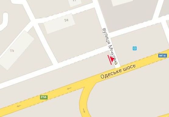 Схема рекламной плоскости по адресу Одесская трасса - выезд