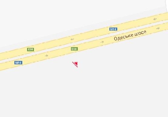 Схема рекламної площини за адресою Одесское шоссе