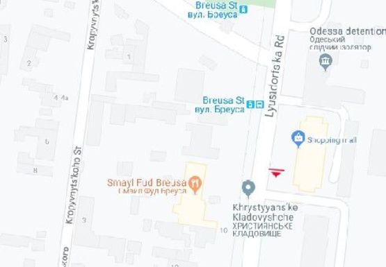 Схема рекламної площини за адресою Люстдорфская дорога, 11/2 - Бреуса ул.