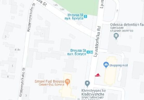 Схема рекламної площини за адресою Люстдорфская дорога, 11/2 - Бреуса ул.