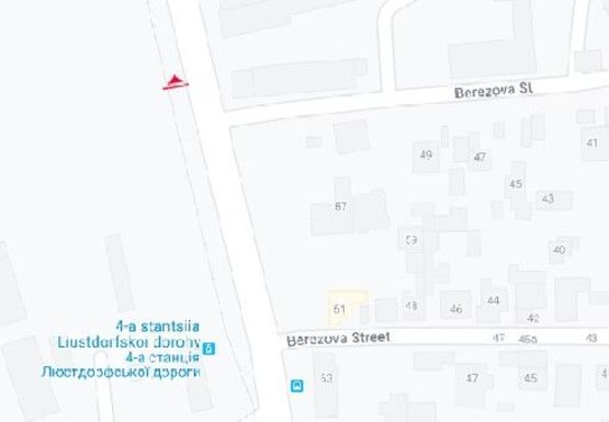 Схема рекламної площини за адресою Люстдорфская дорога, 55 (напротив)