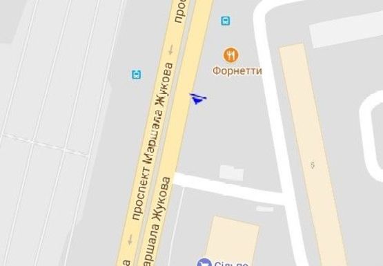 Схема рекламної площини за адресою Небесной Сотни пр., 5