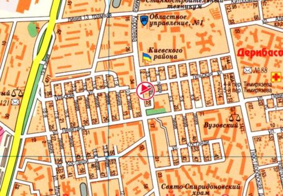 Схема рекламної площини за адресою Акдемика Королева ул. - Tульская ул.