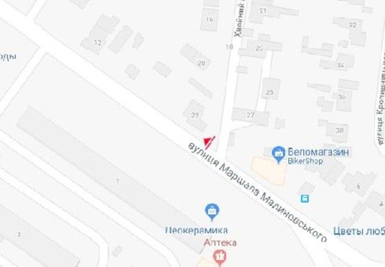 Схема рекламной плоскости по адресу Малиновского ул. - Хвойный пер., 22