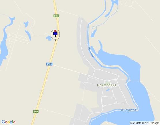 Схема рекламной плоскости по адресу с. Соколівка, траса М-05 Київ-Одеса, км 70+540 право