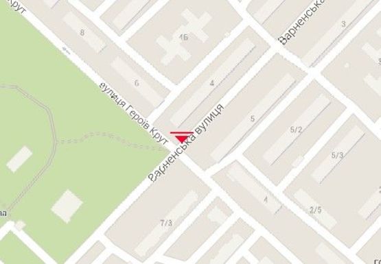 Схема рекламної площини за адресою Варненская ул., 4 - Героев Крут ул.