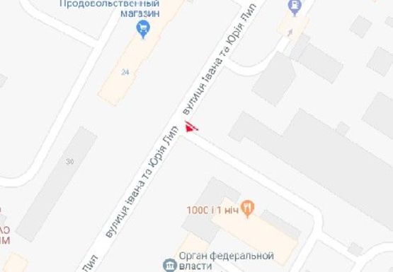 Схема рекламной плоскости по адресу Ивана и Юрия Лип ул., 13а