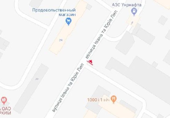 Схема рекламной плоскости по адресу Ивана и Юрия Лип ул., 13а