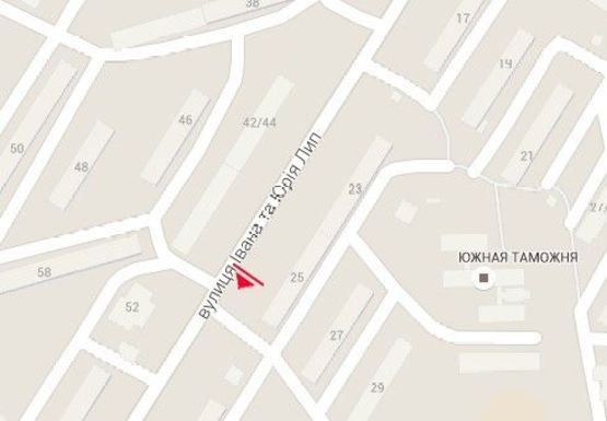 Схема рекламної площини за адресою Ивана и Юрия Лип ул., 25