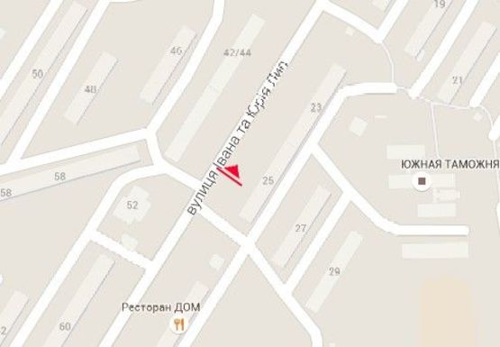 Схема рекламної площини за адресою Ивана и Юрия Лип ул., 25