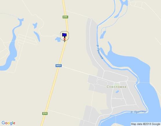Схема рекламной плоскости по адресу с. Соколівка, траса М-05 Київ-Одеса, км 70+540 право