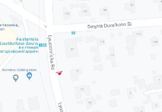 Схема рекламної площини за адресою Люстдорфская дорога, 65