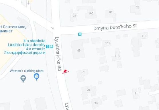 Схема рекламної площини за адресою Люстдорфская дорога, 65