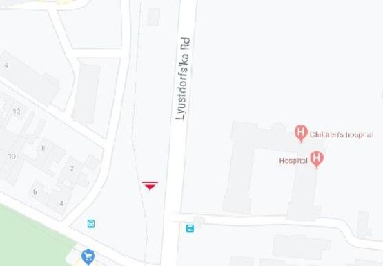 Схема рекламної площини за адресою Люстдорфская дорога, 1 напротив