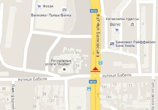 Схема рекламної площини за адресою Балковская ул., 143 - Бабеля ул.